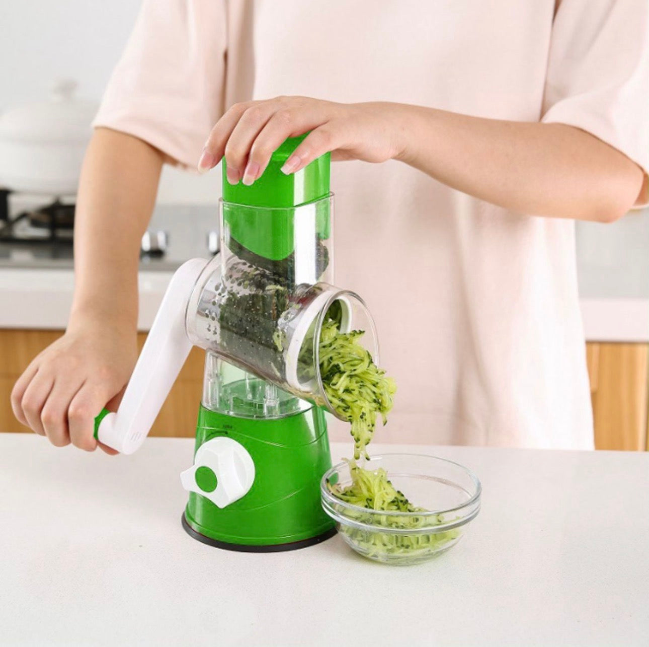 SlicePro™ 5-in-1 Rotary Kitchen Grater