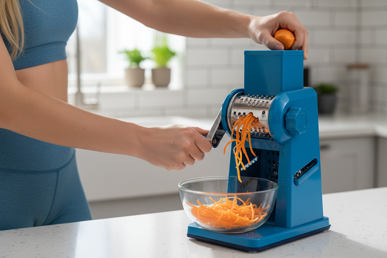 SlicePro™ 5-in-1 Rotary Kitchen Grater